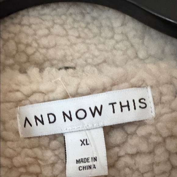 And Now This Women's Cream Sherpa Half Zip XL - Picture 2 of 6